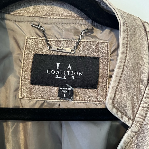LA COALITION leather jacket - large - Picture 2 of 3